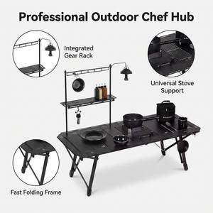 OEM Custom Wholesale Modular Outdoor <strong>Camping</strong> Kitchen Station IGT Folding Picnic <strong>Table</strong> with Lamp Hanger <strong>Storage</strong> Factory Supplier - Product Image 6