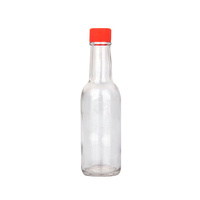 Botol Saus Pedas Kaca Bening Berkualitas Tinggi 3oz/150ml & 5oz dengan Tutup Sekrup dan Sablon untuk Kue & Gula