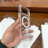 Étui de téléphone magnétique C0075 pour iPhone 16 17 Air 15 Pro 14 13 Pro Max 12 11 18, étui de téléphone transparent pour Samsung S26 Ultra