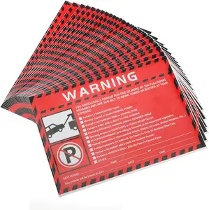 红色停车贴纸汽车警告私人停车警告贴纸自我永久粘合剂禁止停车贴纸