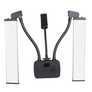 Iluminación Fotográfica de Doble Brazo con Luz LED de Relleno y Pantalla LCD para Estudio Fotográfico, Transmisión en Vivo, Luz de Belleza con Soporte para Teléfono - Product Image 5