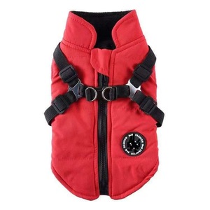 Pet Vest Cotton Padded Winter Autumn <b>For</b> Dogs <b>Cats</b> Blue Size Small Medium Large With Leash - Product Image 2