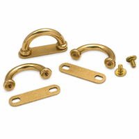 Connecteur de sangle à boucle latérale en forme de D en laiton, accessoire pour sac à main, quincaillerie pour sacs en cuir, design pont en arc