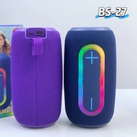Nuevo Altavoz Portátil BS-27 RGB para Exteriores, Altavoz Dual con Subwoofer, Tarjeta de Audio de Escritorio, Sin Control Remoto