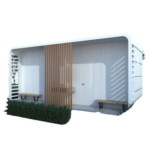 Toilettes portables en panneaux sandwich, modernes, écologiques, à usage public, avec chasse d'eau, toilettes mobiles - Product Image 1