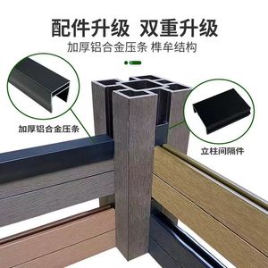 <span class=keywords><strong>Legno</strong></span> impermeabile composito recinzione WPC pannelli recinzione WPC recinzione palo/palo con base non rivestita - Product Image 4