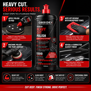 OBSIDEX Professional Heavy Cut Polish – กำลังขัดสูงพิเศษ, ขจัดรอยขัด P2000-P2500, ให้ความเงางามสูง (1000 มล.) - Product Image 6