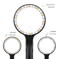 5x 10x USB Rechargeable 30LED Neck Hanging Handheld Head-Mounted Desktop Reading Repair Magnifier