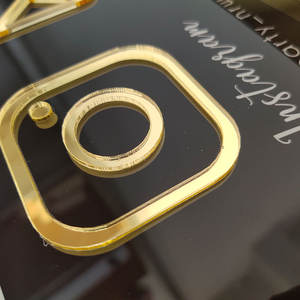 Venta al por mayor <span class=keywords><strong>Facebook</strong></span> <span class=keywords><strong>Instagram</strong></span> Tiktok espejo acrílico Social Media iconos Logo para Lets Get Social placa - Product Image 6