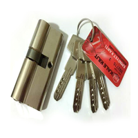 Cylindre de Porte à Mortaiser Haute Sécurité Euro Classique Double Entrée, Modèle Turc en Laiton