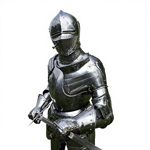 Full Body Medieval Steel Armor Silver Plated Warrior Costume Antique Style Art Collectible Full 3D Welded Design - Product Image 4
