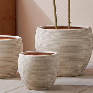 Maceta de Cerámica de Diseño Minimalista y Adorno de Piso con Planta en Maceta para Decoración del Hogar - Product Image 4