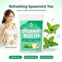 Thé à la menthe verte OEM Spearmint Bliss, mélange d'herbes 100% pur, favorise la santé intestinale, soulage les troubles gastro-intestinaux, apaise le stress, stimule la concentration, sans caféine