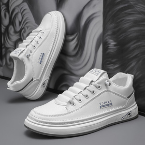 Zapatillas Blancas Transpirables de Nuevo Estilo para Hombre - Zapatos Deportivos y Casuales con Suela Gruesa, Modernos y Versátiles - Product Image 4