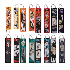 Hot Bán Phổ Biến Phim Hoạt Hình Máy Bay Phản Lực Tag Thả Anime Dệt Nhãn Keychain Treo Vải Chuyến Bay Thêu Móc Khóa - Product Image 4