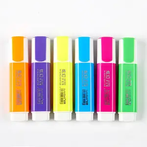 Penjualan Terbaik 6 Warna Compact Stabilo Marker Pen Set Texted Marker untuk Pelajar Sekolah Anak Kantor Pemasok