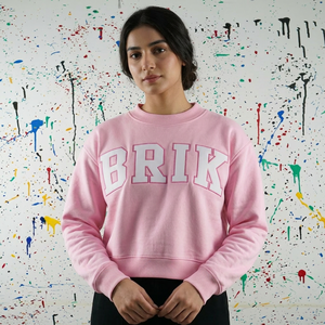 Sudadera con Capucha y Media Cremallera BRIK para Hombre, Color Rosa, con Apliques Bordados en Blanco, CLUSH SPORTS, 100% Algodón, Talla Grande, para Invierno - Product Image 1