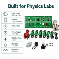 Kit d'expérimentation de logique numérique pour la salle de classe de physique : Modules de capteurs (Thermistance, Son, Reed, Hall, Photo-résistance) avec 5 sorties pour diverses applications
