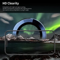 Protecteur d'objectif de caméra de téléphone portable en verre trempé pour iPhone 11 12 13 14 15 Pro Max