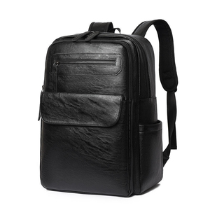 Hot Customizable Logo Anti-Theft Business <b>Backpack</b> with USB Port Fashion Retro PU Leather <b>Large</b> <b>Capacity</b> for Student Travel - Product Image 1