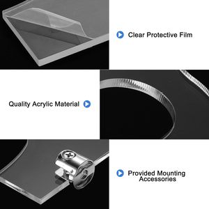 Uxcell 1 Juego de Soportes Modernos y Ecológicos para <span class=keywords><strong>Espadas</strong></span>, de Acrílico, para Montar en la Pared, Exhibición Transparente, 2 Estantes, Superficie Pulida - Product Image 3