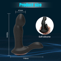 Hochwertiger 10-stufiger Vibrations-Silikon-Analplug, Prostatamassagegerät, Premium-Vibrations-Analtoy für sexuelles Vergnügen