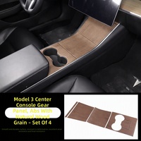 Kit de garnitures intérieures effet bois pour Tesla Model 3 Model Y : tableau de bord, panneaux de porte, cadre de lève-vitre, console centrale, bandes décoratives