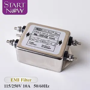 Filtro emi CW4L2-10A-S emi de potência partida, filtro monofásico 10a 115v 250v cw4l2 50/60hz frete grátis