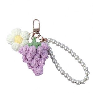 Porte-clés tissés doux et simples, accessoires créatifs et mignons pour téléphones portables, sacs, raisins et pendentifs - Vente en gros - Product Image 5