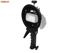Kdbao E051 Generasi Kedua Bowens Mount S-type Bracket Chuck Pegangan Flash Portabel Hitam Plastik ABS Kamera Studio Foto