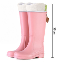 Bottes mi-mollet pour femmes en gros directement de l'usine, bottes imperméables d'extérieur, bottes de pluie tendance pour femmes