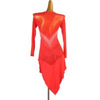 Robe de danse latine pour femmes 2026, imitation cristal autrichien, costume de compétition, tenue de performance professionnelle