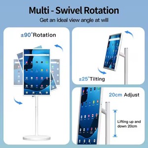 Pin Hoạt Động Xách Tay Thông Minh TV 24 Inch Xoay <span class=keywords><strong>Android</strong></span> 12/13 Màn Hình Cảm Ứng Màn Hình Không Dây Cho Ngoài Trời Cắm Trại Nhà Phòng Tập Thể Dục - Product Image 6