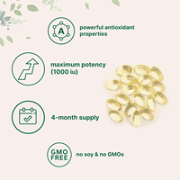 Capsule de vitamine E à coque souple 1000iu Capsules de vitamine E souple 240 suppléments antioxydants mous pour la peau, le visage et la santé immunitaire