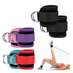 Sangle de cheville rembourrée en néoprène élastique avec logo personnalisé pour machines à câbles de fitness - Product Image 1