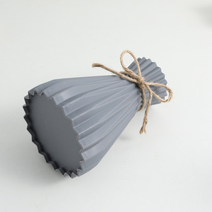 Home Decoration Modern Tabletop Baubles <strong>Folding</strong> <strong>Vase</strong> Flower White Pink Grey 17CM Unbreakable Creative Gift Drop <strong>Plastic</strong> - Product Image 6