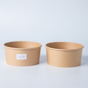Bol à salade <span class=keywords><strong>Poke</strong></span> jetable de 750 ml, 140 cal, à double paroi, recyclable, en papier kraft, imperméable, avec impression personnalisée du logo - Product Image 5