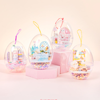 IIECREATE Mini Egg Series 1:24 Scale Wooden Puzzle Furniture Dollhouse Set Model Toy for Teens & Adults DIY Educational Toy