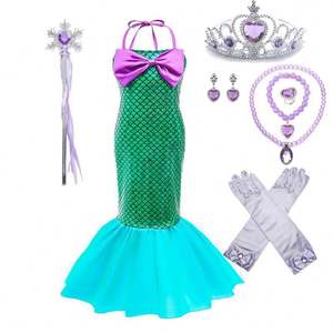 ชุดแต่งกายนางเงือกสำหรับเด็กผู้หญิงชุดคอสเพลย์เจ้าหญิงแอเรียลปาร์ตี้แฟนซี DGHC-028 <span class=keywords><strong>2023</strong></span> - Product Image 2