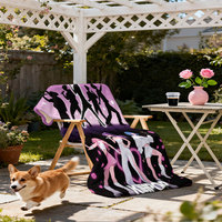 Couverture en flanelle personnalisée avec motif hibou, taille Queen