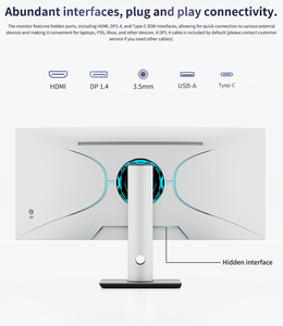 หน้าจอสำหรับเล่นเกม5K2K QLED สีดำขนาด40นิ้วความละเอียด120Hz 1ms HDR800ตอบสนอง100% DC-IP3 99% <span class=keywords><strong>dp</strong></span>/ce/rohs/fcc - Product Image 6