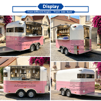Camion de restauration multifonctionnel Rimorchio, remorque de boulangerie-gaufrierie, camion de crêpes mobile pour la vente en extérieur avec congélateur