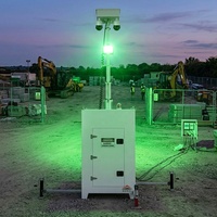 Torre de Seguridad Cúbica Temporal para Eventos, Unidad de Vigilancia Móvil Impermeable IP65 para Obras y Estacionamientos