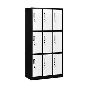 Meubles de bureau en acier, 9 portes, vintage, en métal, sport, gymnastique, <span class=keywords><strong>casier</strong></span> de rangement pour étudiants, vente en gros, livraison gratuite - Product Image 2