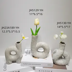 Rustico moderno casa minimalista nordico in ceramica vaso astratto vaso decorativo fiore