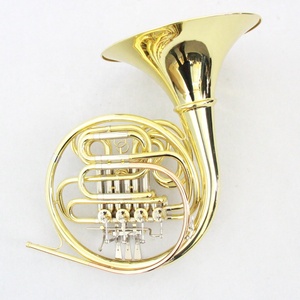 Trompa Francesa Profesional <span class=keywords><strong>de</strong></span> Alta Calidad en Oferta, Instrumento <span class=keywords><strong>de</strong></span> <span class=keywords><strong>Viento</strong></span> <span class=keywords><strong>de</strong></span> <span class=keywords><strong>Madera</strong></span> Barato, Lacado en Oro, <span class=keywords><strong>4</strong></span> Llaves, Campana Doble Separada, Tono F/Bb - Product Image 5