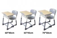 Ensemble bureau et chaise individuels modernes réglables en hauteur pour étudiant, mobilier ergonomique pour salle de classe avec fente intégrée pour stylo