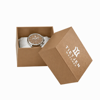 Boîte d'emballage de luxe personnalisée pour montre, gaufrée, recyclable, avec fermeture magnétique, design rigide, insert coussin à fente unique pour montre homme
