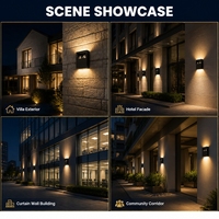 Applique murale LED extérieure 60W IP65 en aluminium moulé sous pression, étanche, éclairage de façade de balcon, blanc chaud 3000K