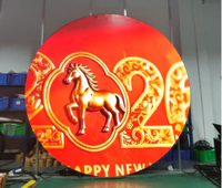 Module d'affichage LED rond intérieur de forme sphérique créative personnalisé à bas prix, écran LED circulaire P2.5, panneaux d'affichage LED ronds